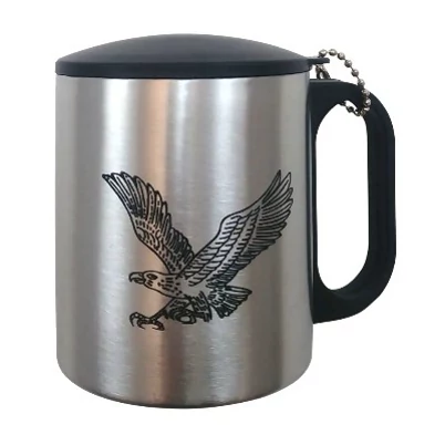 لیوان درب دار استیل